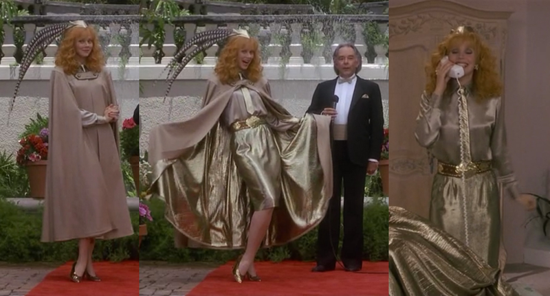 Illustration for article titled Every Outfit Shelley Long Wears in Troop Beverly Hills, Ranked